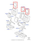 13-16 Ford F250 Lariat Crew Cab Rear RH LH and Center 2nd Row Seat Headrest Set - Alshned Auto Parts