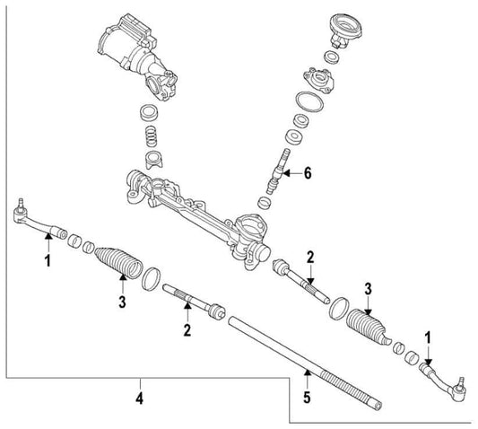 2016-18 Kia Sorento EX AWD Steering Gear Rack and Pinion 26K 56500-C5101 *ReaD* - Alshned Auto Parts