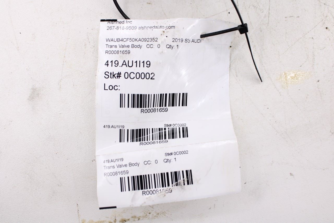 18-20 Audi S5 3.0L AWD 8-Spd Auto Transmission Valve Body w/ Hydraulic Pump 32K23