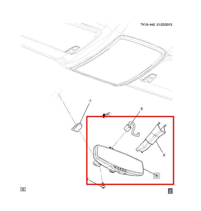 2014-19 Chevrolet Silverado 1500 Work Truck 2WT Interior Rear View Mirror *ReaD*1