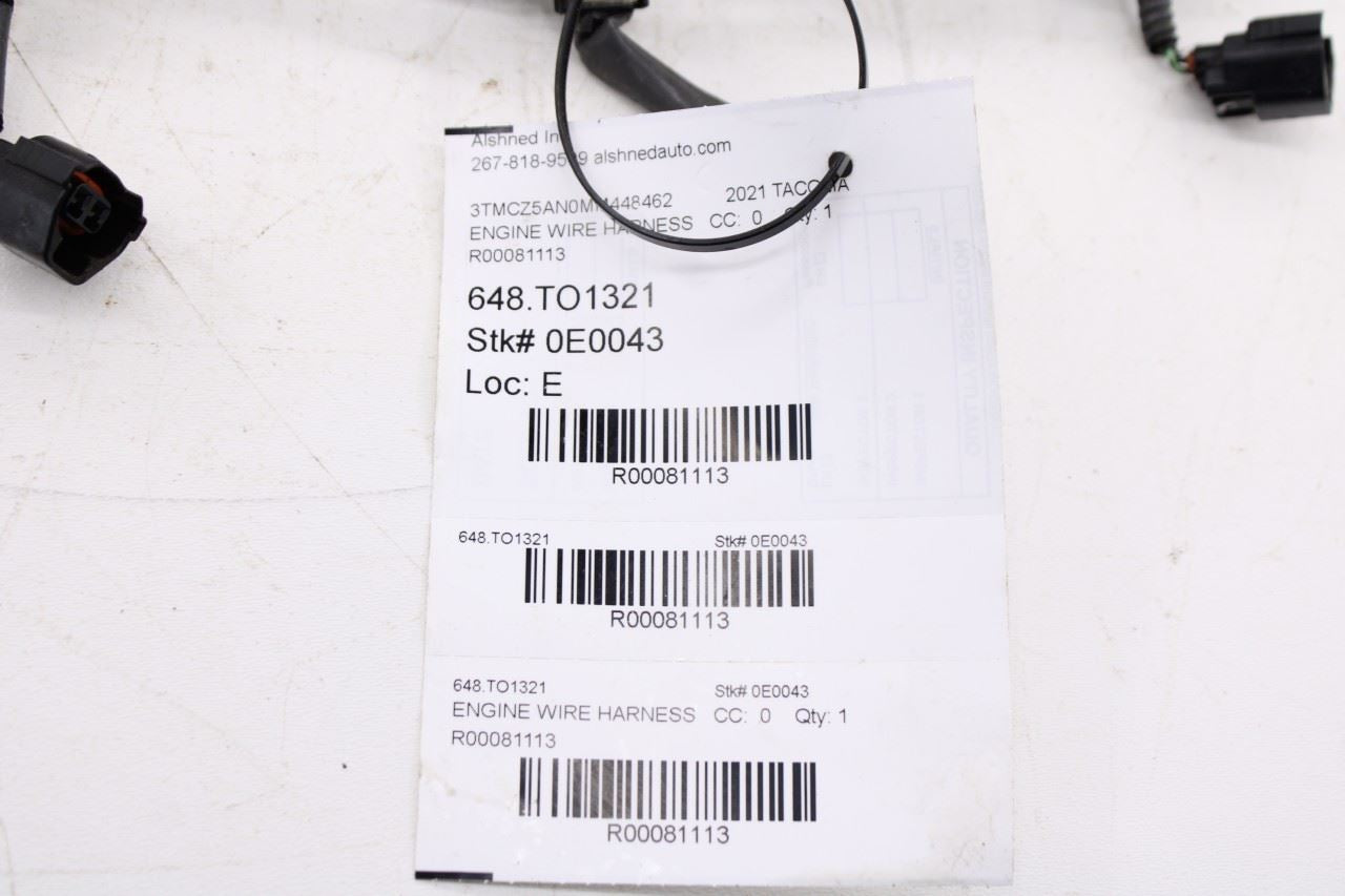 2016-2023 Toyota Tacoma SR5 3.5L Fuel Injector Wire Harness Set of 2 82127-0421013