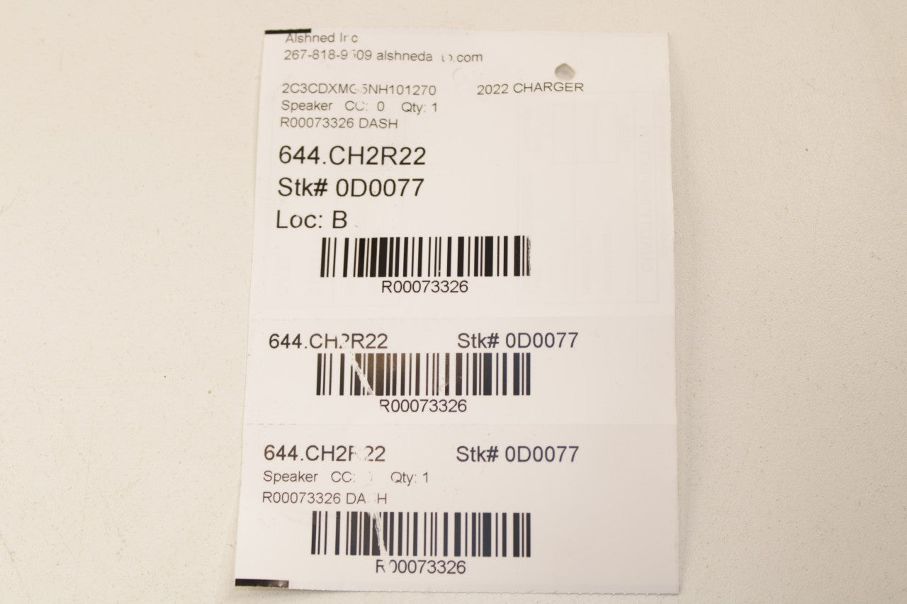 2011-2023 Dodge Charger GT AWD Dash Instrument Panel Speakers Set 5064359AB - Alshned Auto Parts