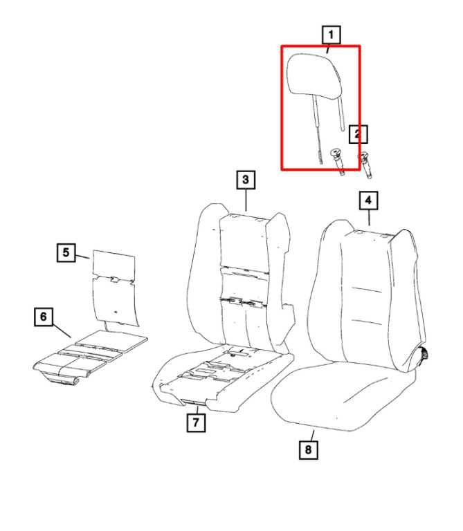 2012-21 Jeep Grand Cherokee Limited 3.6L Front Left or Right Side Seat Headrest1