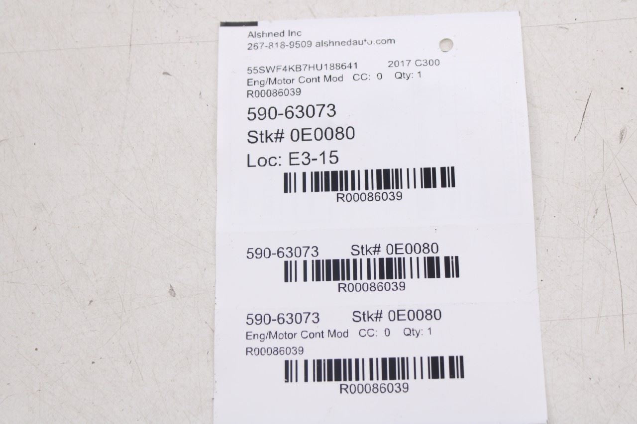 2015-2018 Mercedes-Benz C 300 4Matic 2.0L Engine Computer Control Module ECU ECM18
