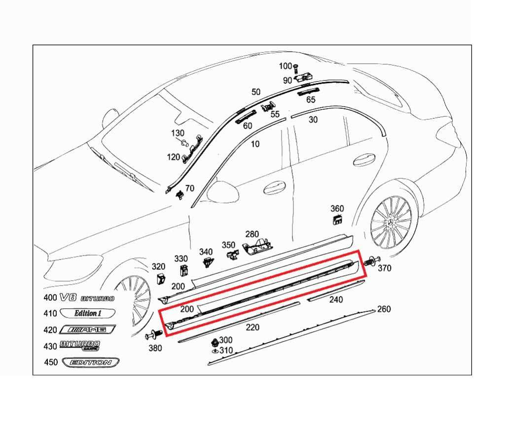 2016-2021 Mercedes-Benz C300 4Matic Left Rocker Panel Molding 20569815549999 OEM - Alshned Auto Parts