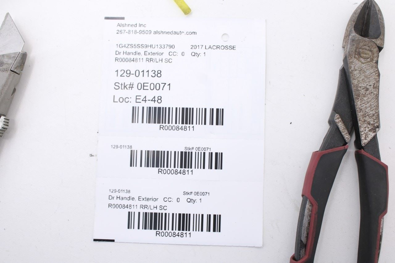 17-19 Buick LaCrosse Premium 3.6L AWD Rear Driver Left Side Door Exterior Handle11
