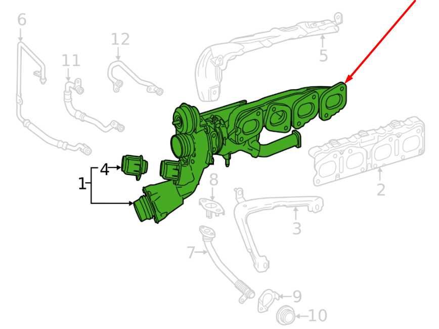 15-21 Mercedes-Benz C300 4Matic Sedan 2L Engine Turbocharger w/ Exhaust Manifold - Alshned Auto Parts