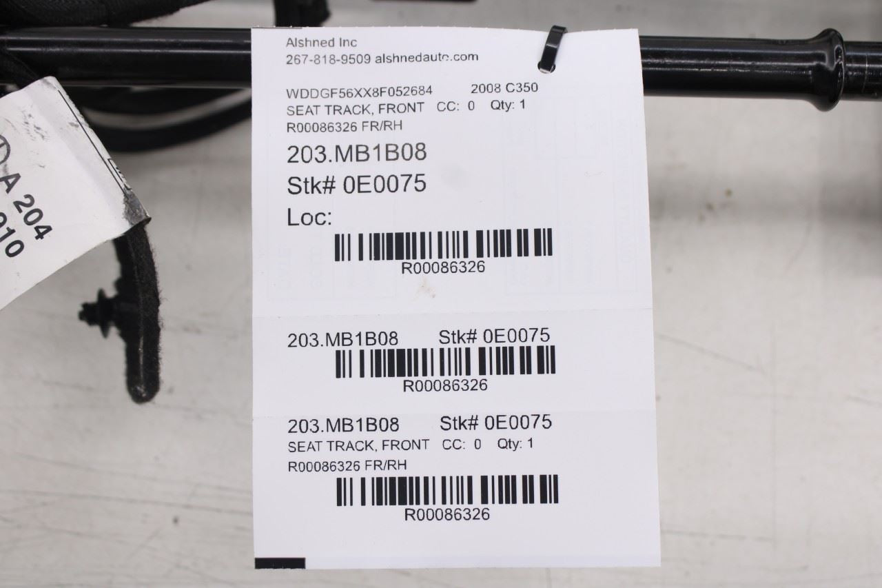 08-14 Mercedes-Benz C350 Sport 3.5L RWD Front Right Side Seat Lower Track Frame - Alshned Auto Parts