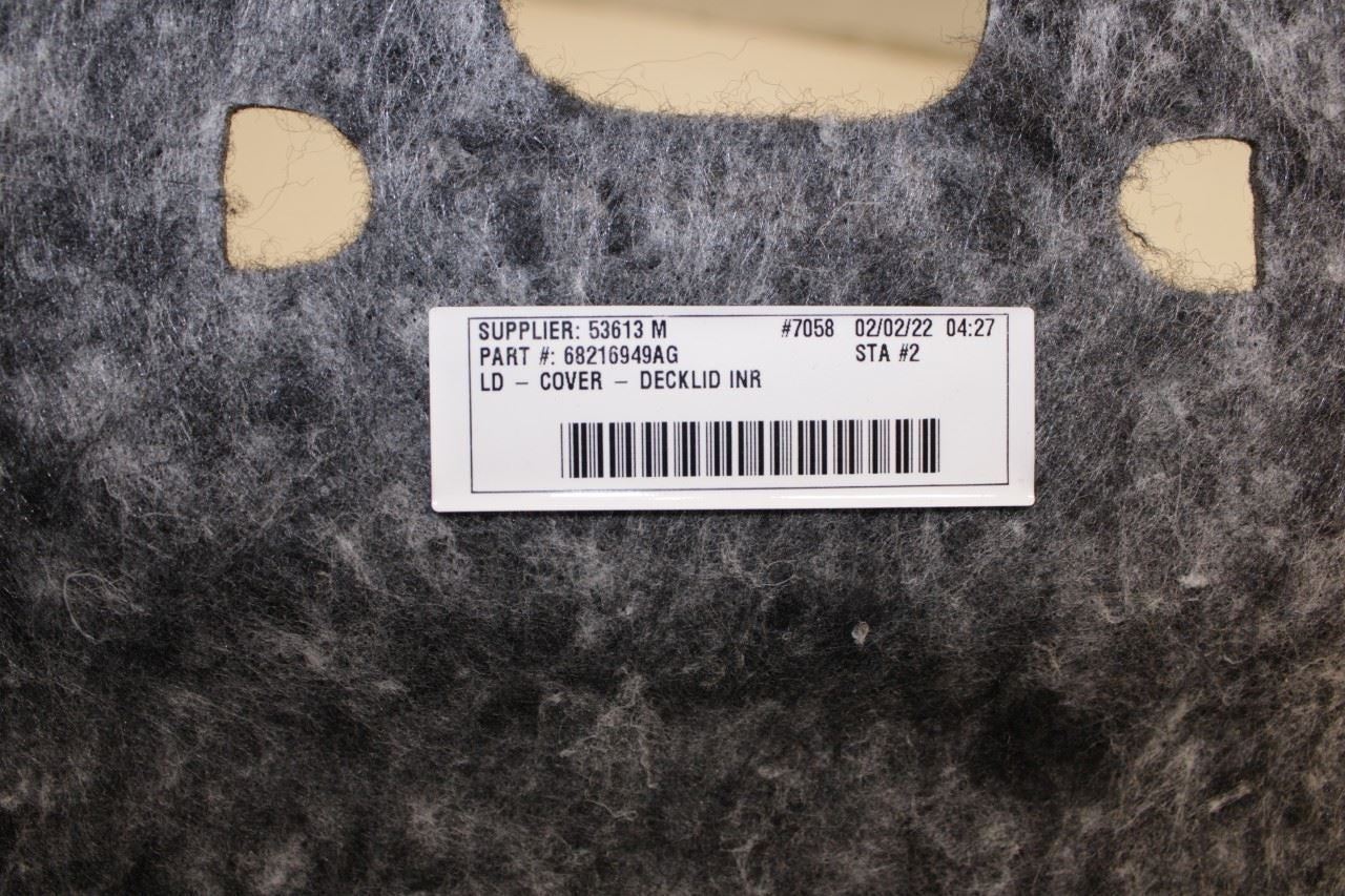 15-23 Dodge Charger GT AWD Rear Trunk Decklid Interior Trim Cover 68216949AG OEM - Alshned Auto Parts