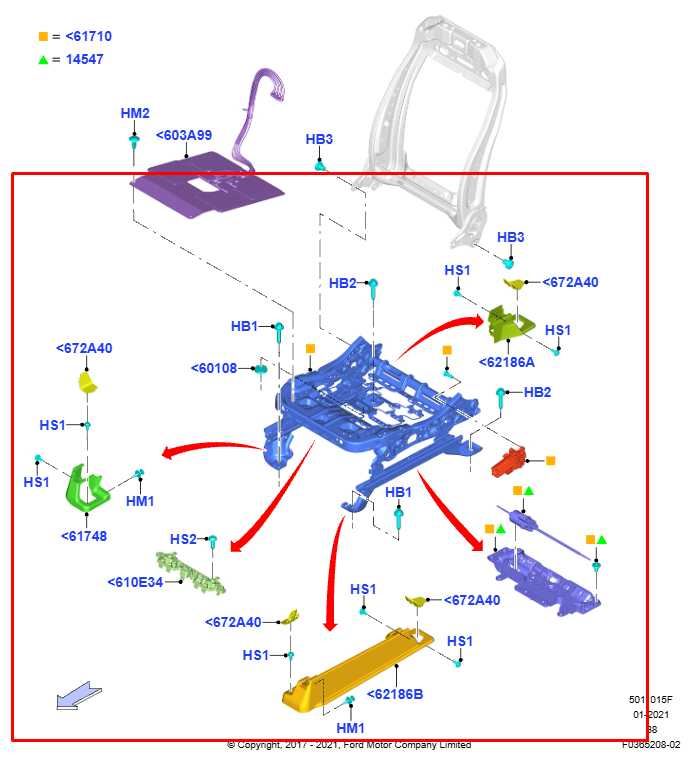 18-24 Ford Expedition Max XLT Front Driver LH Side Seat Lower Track Frame *ReaD* - Alshned Auto Parts