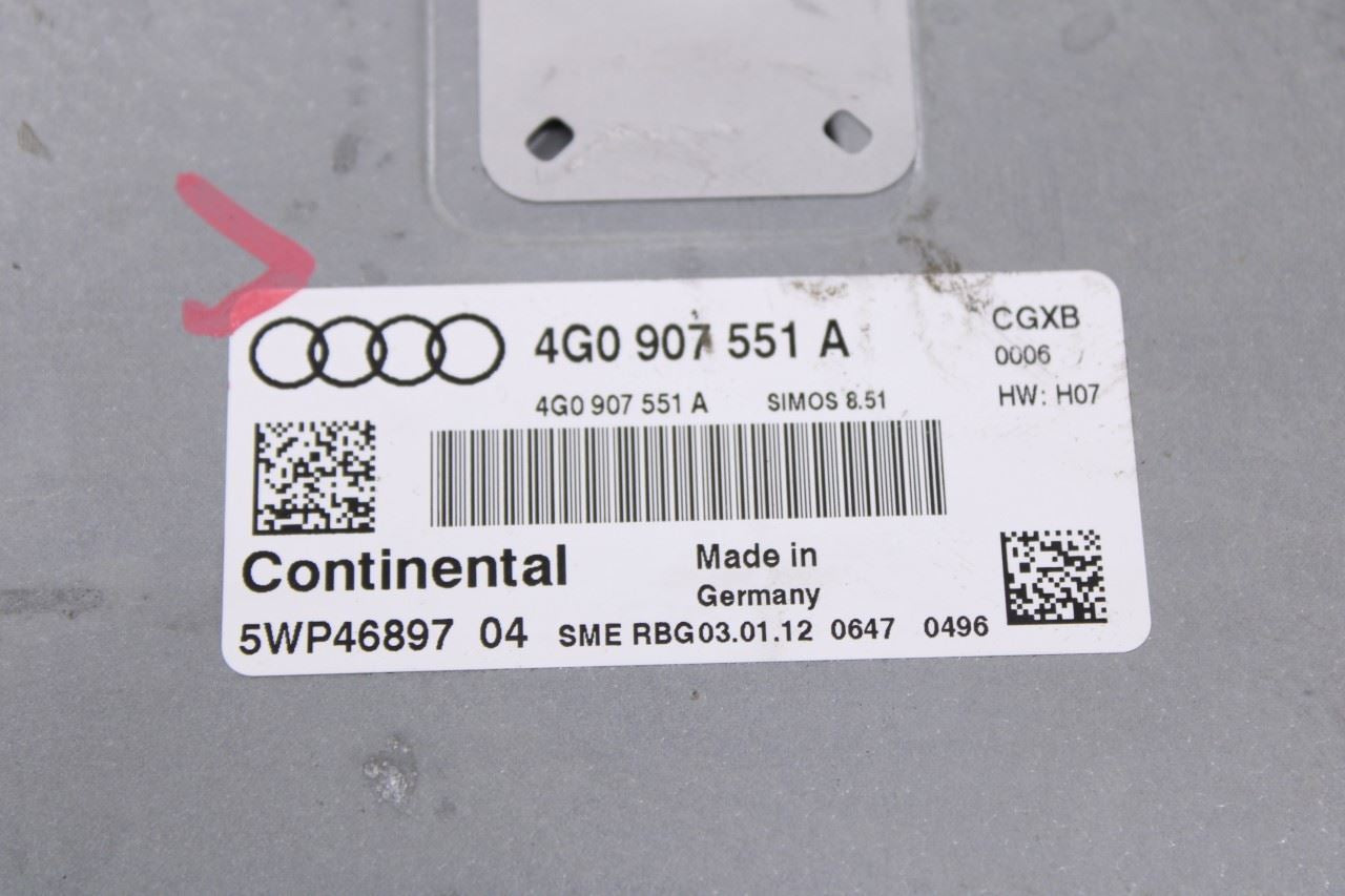 2012 Audi A7 Premium 3.0L Engine Computer Control Module ECU ECM 4G0907551A OEM8