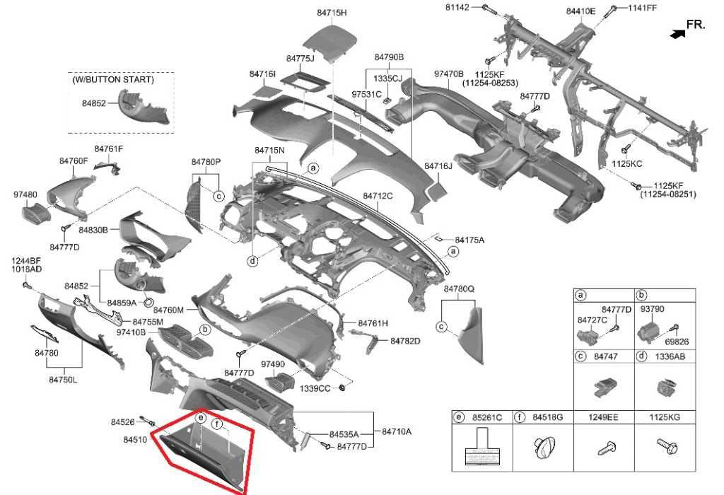 2019-20 Hyundai Santa Fe SEL Glove Box Door Storage Compartment Lid 84510-S2000 - Alshned Auto Parts