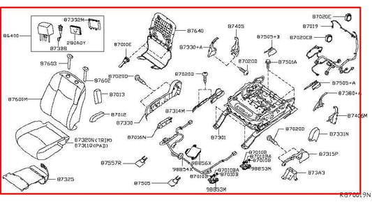 2016-2019 Infiniti QX60 3.5L AWD Front Passenger Right Side Seat Full Complete - Alshned Auto Parts