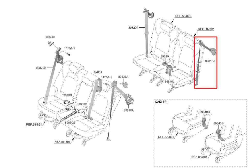 21-23 Kia Sorento X-Line SX Prestige Rear Left Side 3rd Row Seat Belt Retractor - Alshned Auto Parts