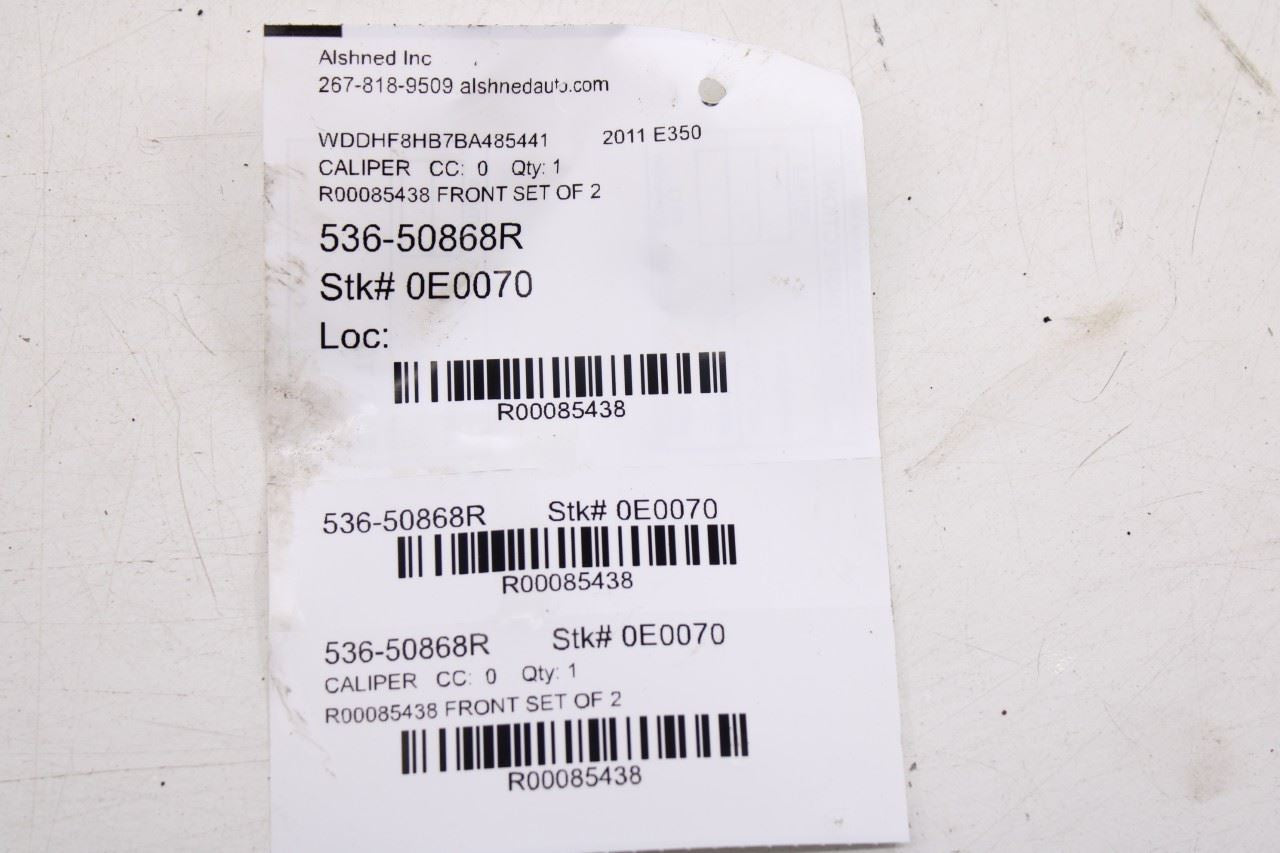 10-16 Mercedes-Benz E 350 Luxury 4Matic Front Right and Left Disc Brake Caliper15