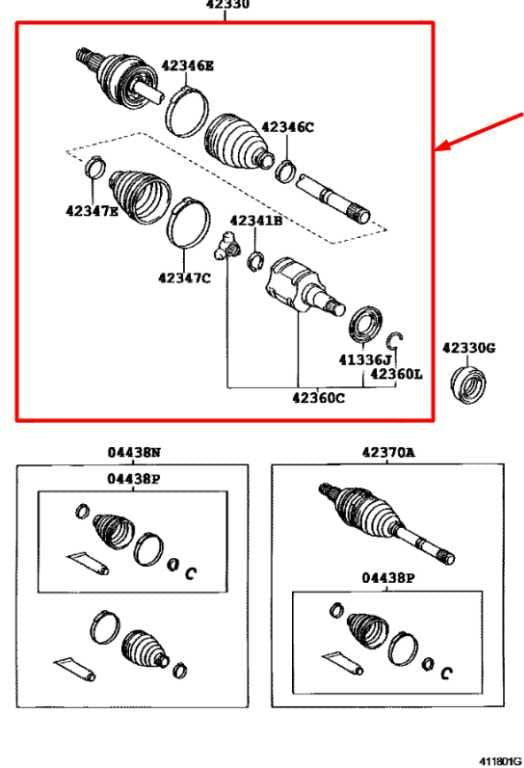 2007-2009 Lexus RX350 AWD Rear Right Side CV Axle Drive Half Shaft 42340-480301