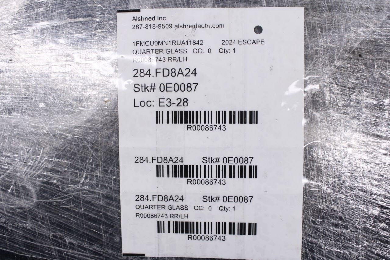 2020-2026 Ford Escape ST Rear Left Quarter Window Fixed Glass LJ6Z-7829711-E OEM - Alshned Auto Parts