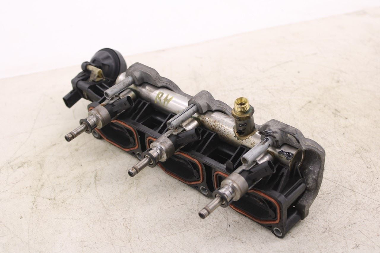 12-15 Audi A7 Premium 3.0L Right Side Engine Lower Intake Manifold w/ Injectors10