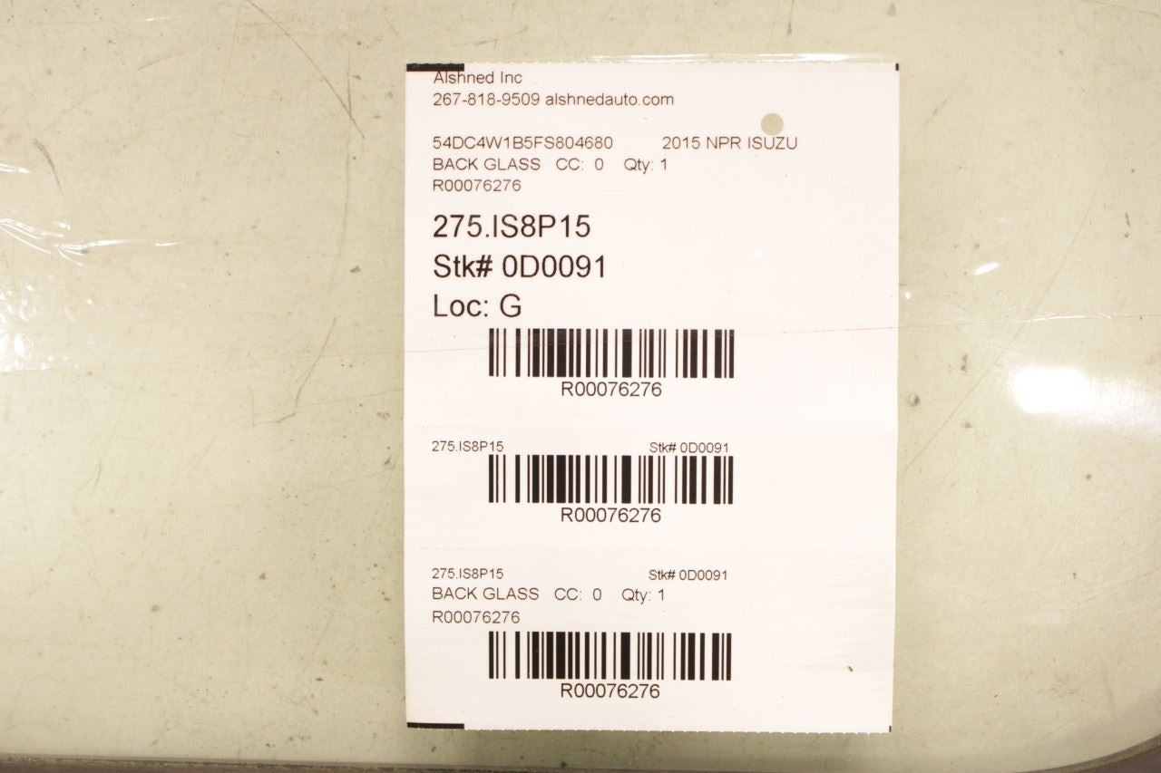 2012-2019 ISUZU NPR HD Rear Back Window Glass 8-97868-108-0 OEM - Alshned Auto Parts