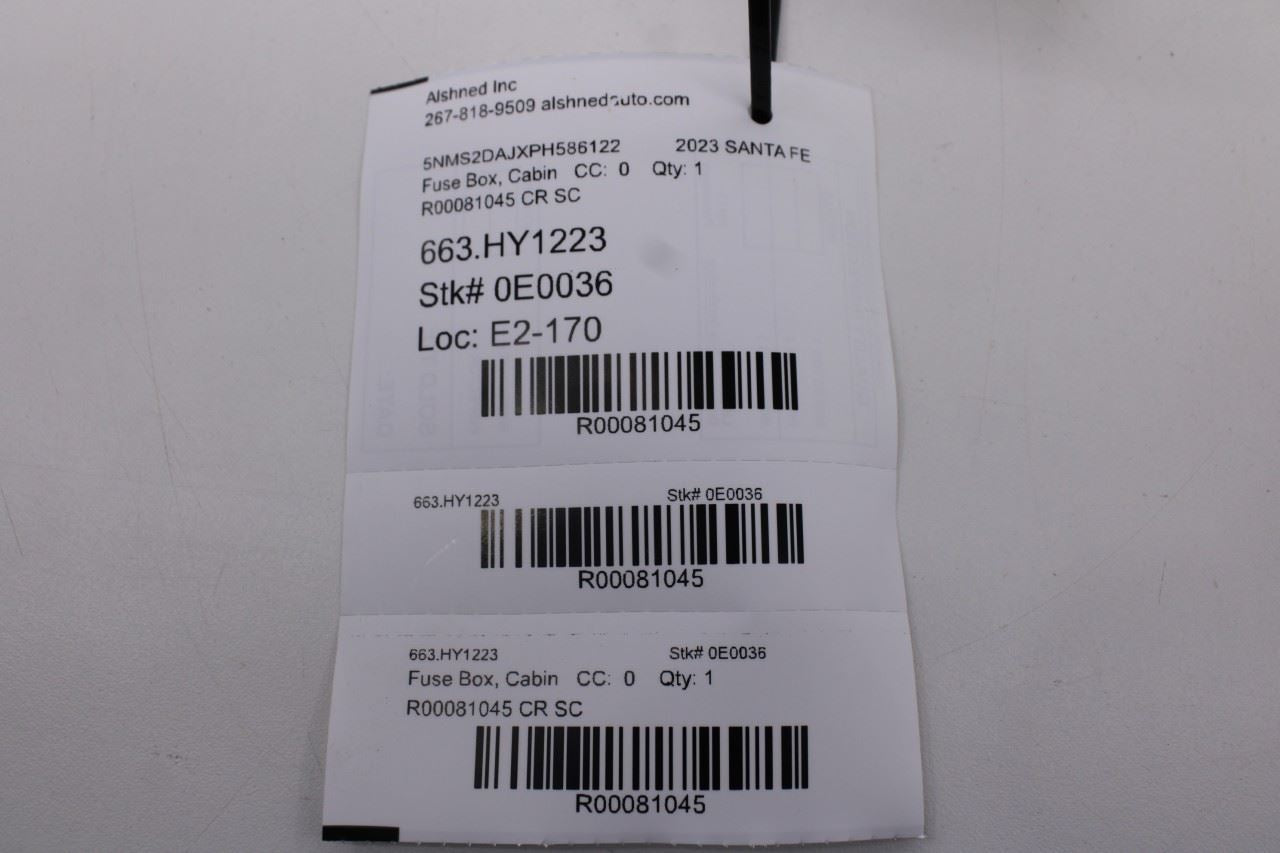 2021-23 Hyundai Santa Fe 2.5L Cabin Instrument Panel Fuse Junction Block *ReaD* - Alshned Auto Parts