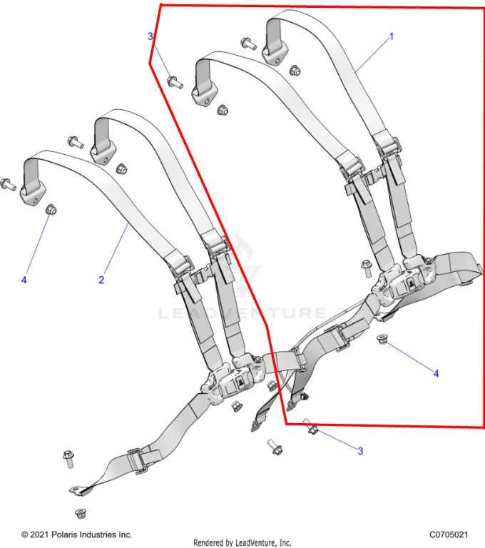 24-26 Polaris RZR XP 1000 Ultimate Driver Left Side Seat Belt Retractor 2639136 - Alshned Auto Parts