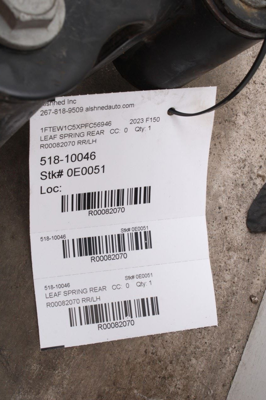 2021-26 Ford F150 XLT SuperCrew RWD Rear Suspension Driver Left Side Leaf Spring12