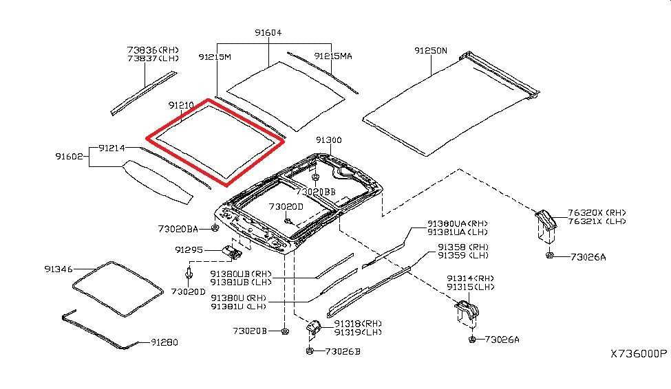 2019-2025 Infiniti QX50 Essential Roof Window Center Sunroof Glass 91210-5NA0A - Alshned Auto Parts