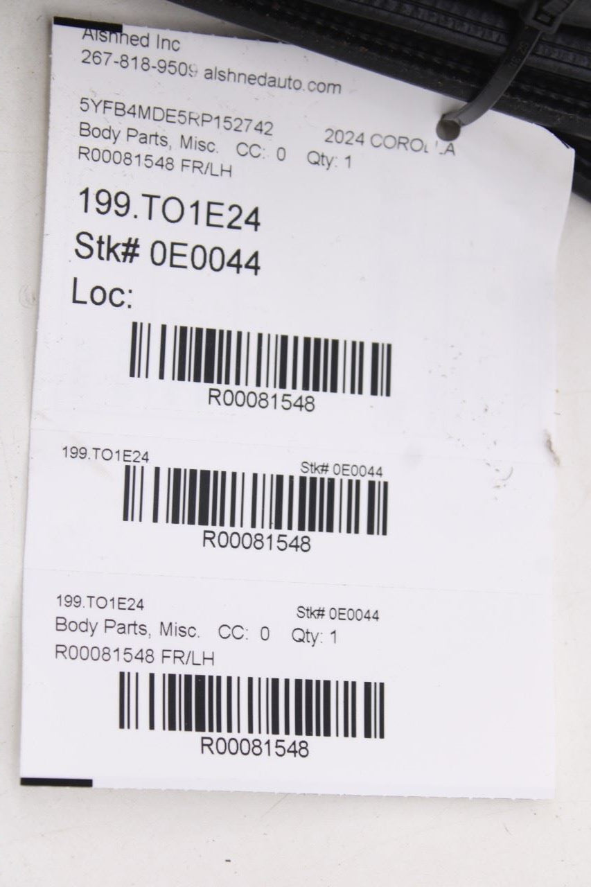 2019-25 Toyota Corolla LE Front Left Side Door Weatherstrip On Body 62312-023318