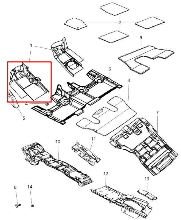 16-21 Jeep Grand Cherokee Summit Front Left Side Floor Interior Carpet Liner Mat - Alshned Auto Parts