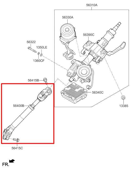 2011-17 Hyundai Veloster Turbo 1.6L FWD Steering Column Intermediate Lower Shaft - Alshned Auto Parts