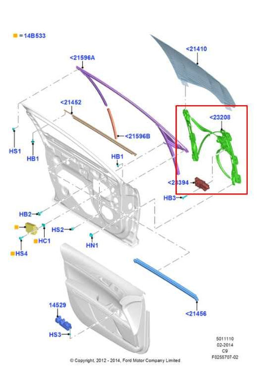13-20 Lincoln MKZ Reserve Front Left Driver Side Door Window Regulator w/ Motor - Alshned Auto Parts