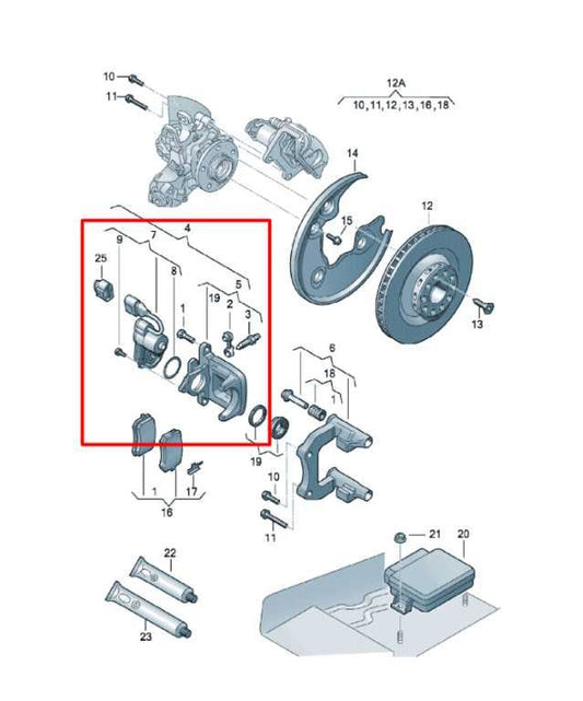 13-16 Audi S4 Premium Plus 3.0L AWD Rear Right Left Side Brake Disc Caliper Set - Alshned Auto Parts