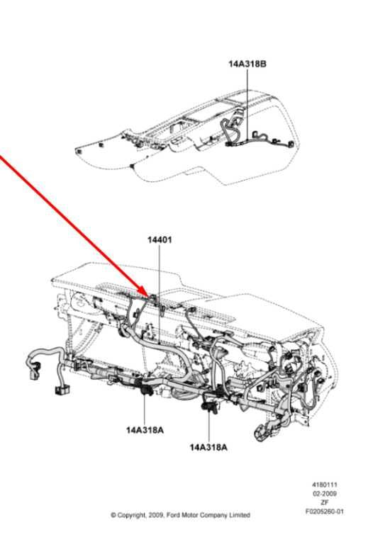 2010 Ford Mustang Conv V6 Dash Instrument Panel Wire Harness AR3T-14401-GA OEM - Alshned Auto Parts