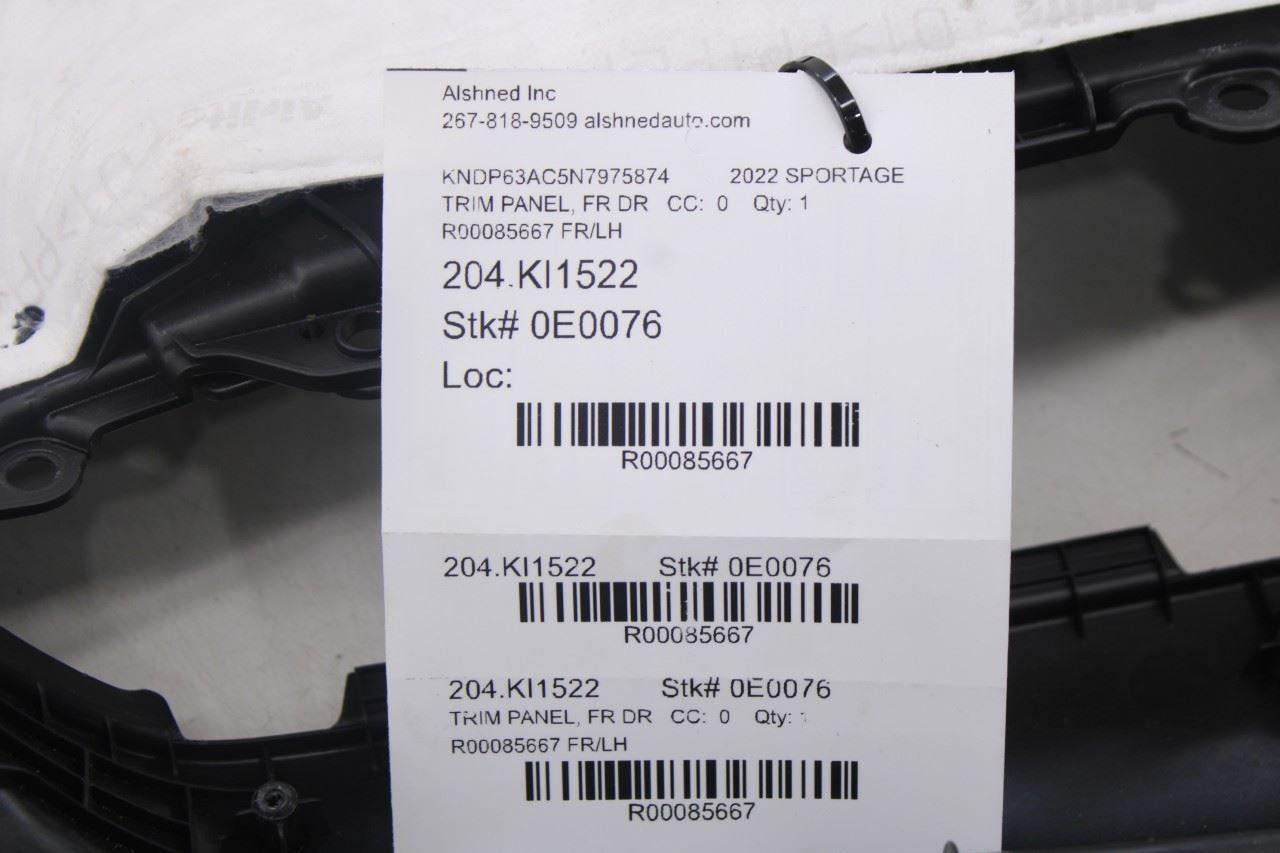 2017-2022 Kia Sportage Nightfall Front Left Side Door Trim Panel 82370-D9000 OEM22