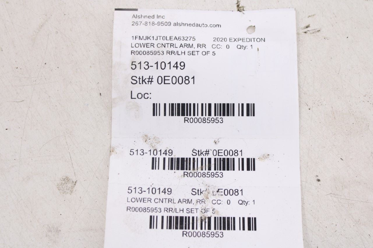 18-21 Ford Expedition Max XLT 4WD Rear Suspension Left Side Control Arm Set of 523