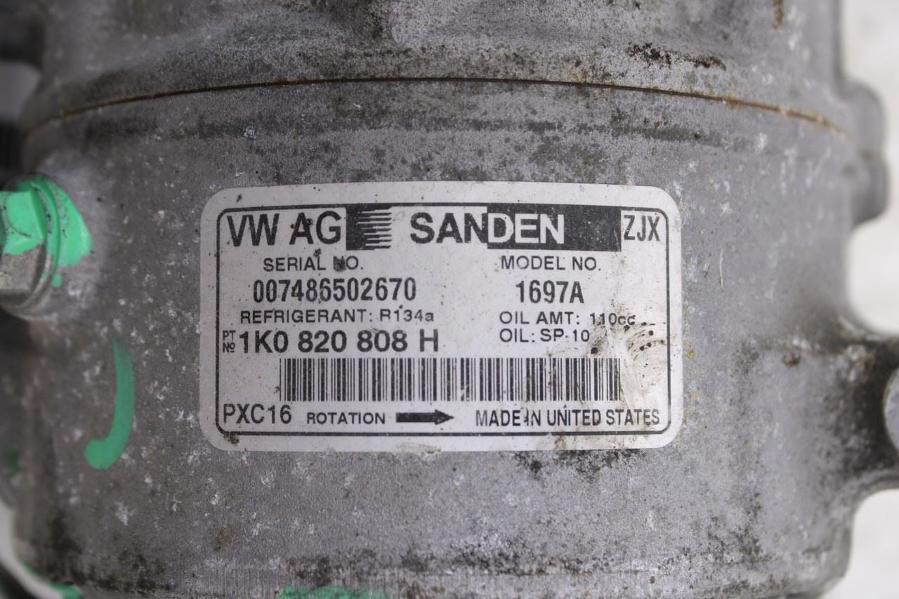 2012-18 Volkswagen Jetta Sport 1.8L Air Conditioning AC Compressor 1K0-820-808-H8