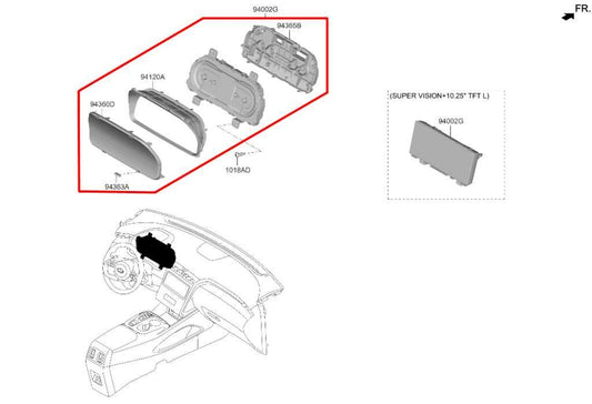 2022-23 Hyundai Tucson SEL 2.5L Speedometer Gauge Instrument Cluster 48K Mileage - Alshned Auto Parts