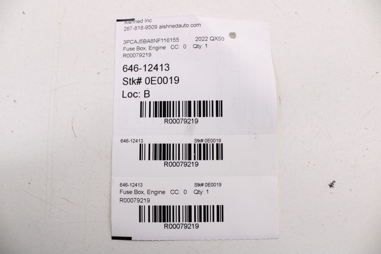 2019-25 Infiniti QX50 Luxe 2.0L Engine Fuse Relay Junction Block 24350-5NA0A OEM - Alshned Auto Parts