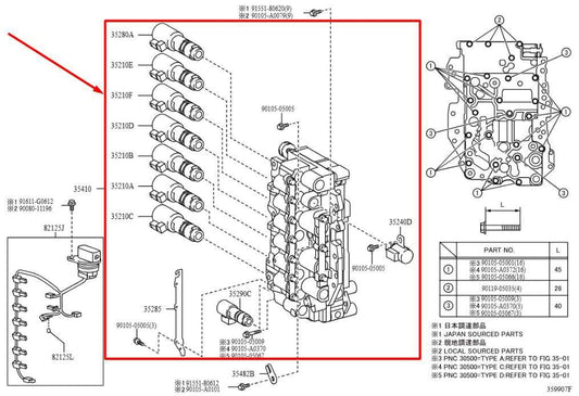 2016-2020 Toyota Sienna LE 3.5L 8-Speed Auto Transmission Valve Body w/ Oil Pan - Alshned Auto Parts