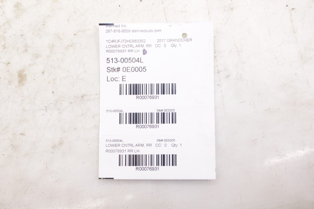 15-22 Jeep Grand Cherokee Summit 4WD Rear Suspension Left Control Arm Set *ReaD* - Alshned Auto Parts