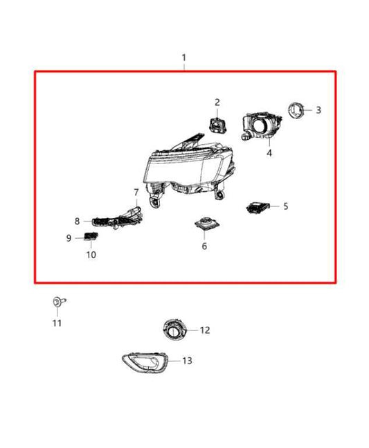 17-18 Jeep Grand Cherokee Overland Front LH Side HID Xenon Headlight Lamp *ReaD* - Alshned Auto Parts