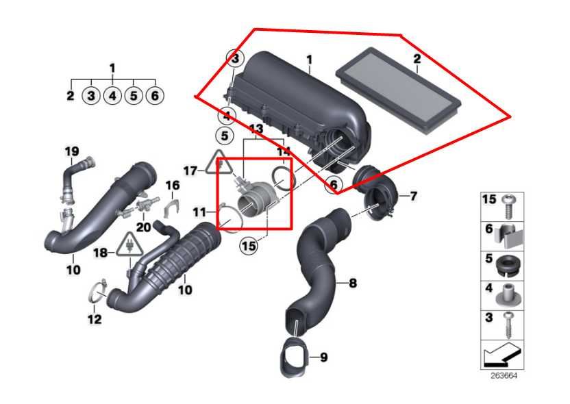 2011-16 Mini Countryman Cooper S 1.6L Air Intake Cleaner w/ Air Flow Mass Sensor1