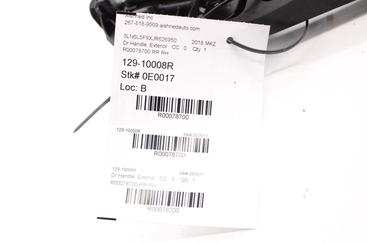 2017-20 Lincoln MKZ Reserve 2.0L Rear Passenger Right Side Door Exterior Handle - Alshned Auto Parts