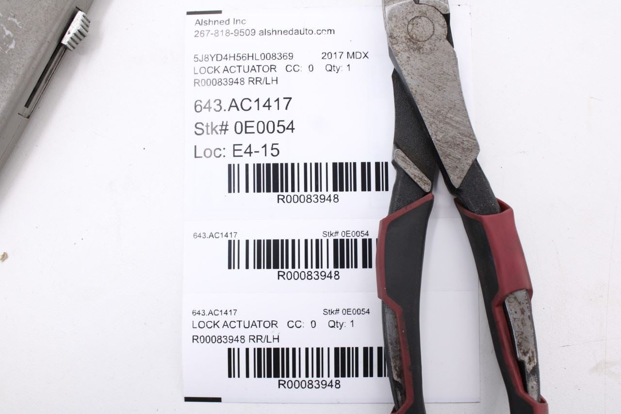 13-20 Acura MDX w/Technology Pkg Rear Left Driver Side Door Lock Latch Actuator13