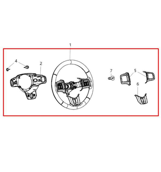 14-20 Dodge Grand Caravan GT 3.6L FWD Steering Wheel Leather w/ Control Buttons - Alshned Auto Parts