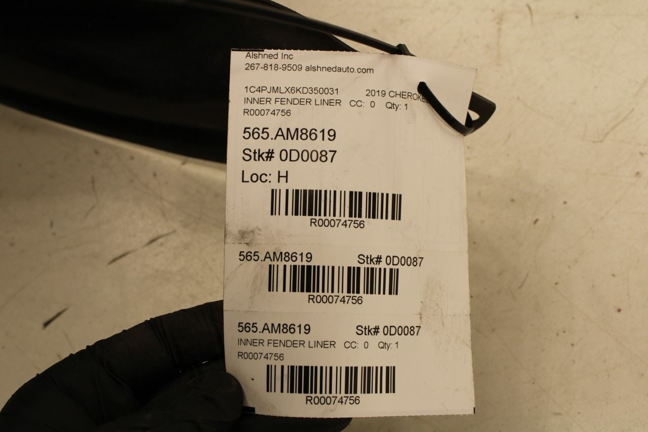 2019-2023 Jeep Cherokee Latitude Rear Right Side Wheelhouse Liner Splash Shield - Alshned Auto Parts