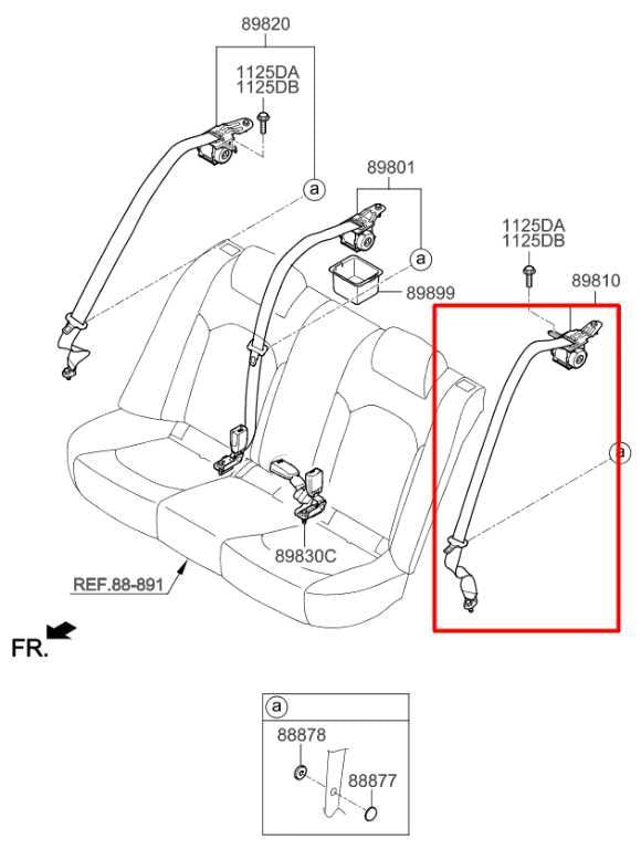 2016-20 Kia Optima EX 2.4L FWD Rear Driver Left Side 2nd Row Seat Belt Retractor - Alshned Auto Parts
