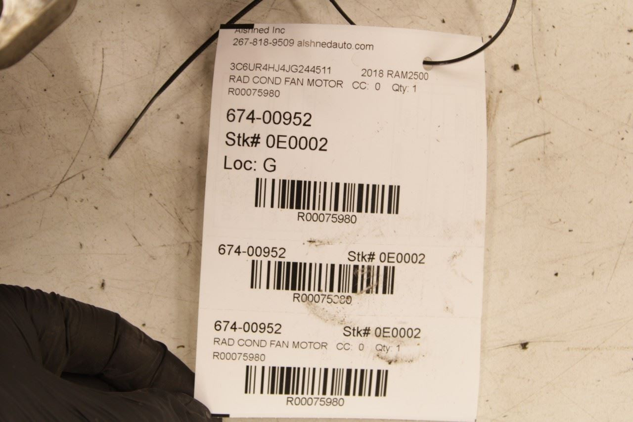 14-18 RAM 2500 Tradesman 6.4L Engine Radiator w/ Cooling Fan Assy 68232742AB OEM - Alshned Auto Parts