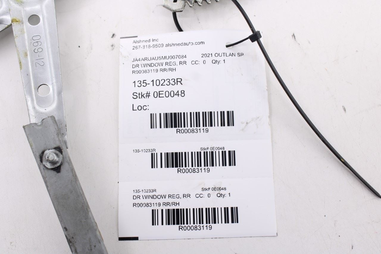 2011-25 Mitsubishi Outlander Sport SE Rear Right Door Window Regulator w/ Motor10