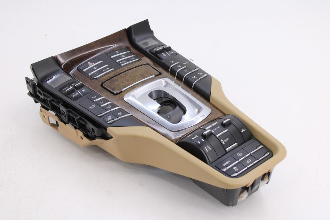 2013-14 Porsche Cayenne S Center Console Shifter Trim w/ Multi Control Switches - Alshned Auto Parts